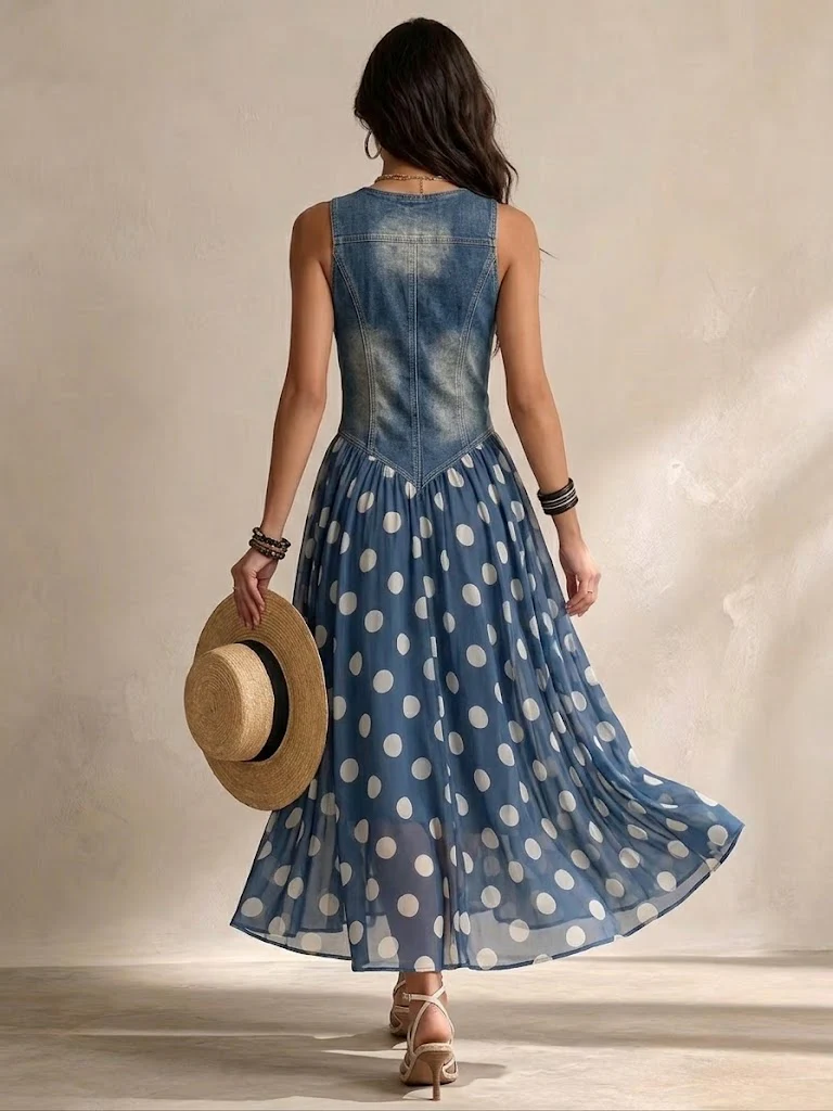 Orianelle - Edles Polka-Dot-Kleid
