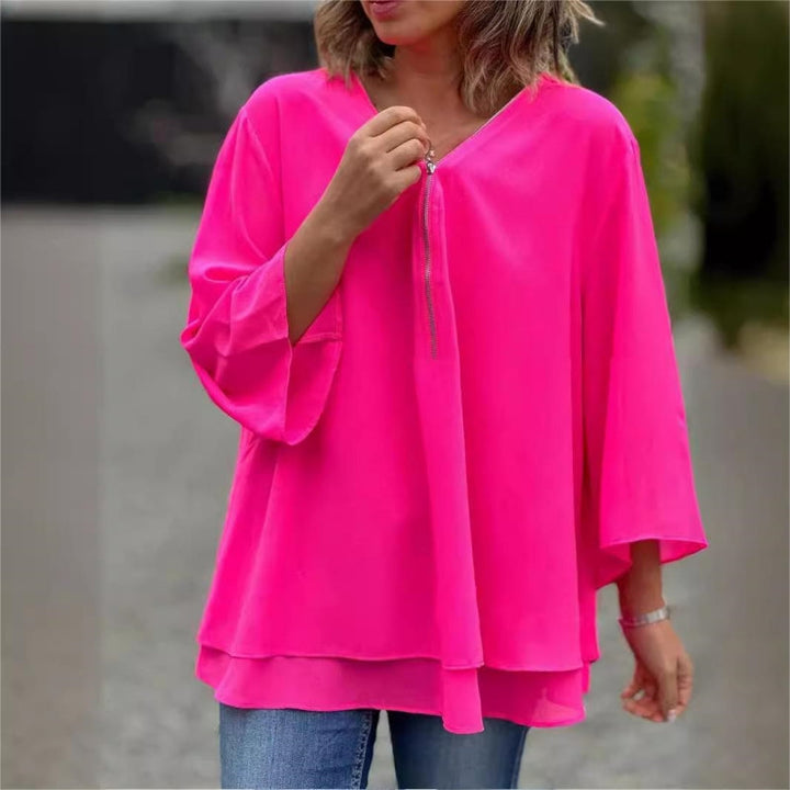 Brinavelle - Fliessende Chiffon-Tunikabluse