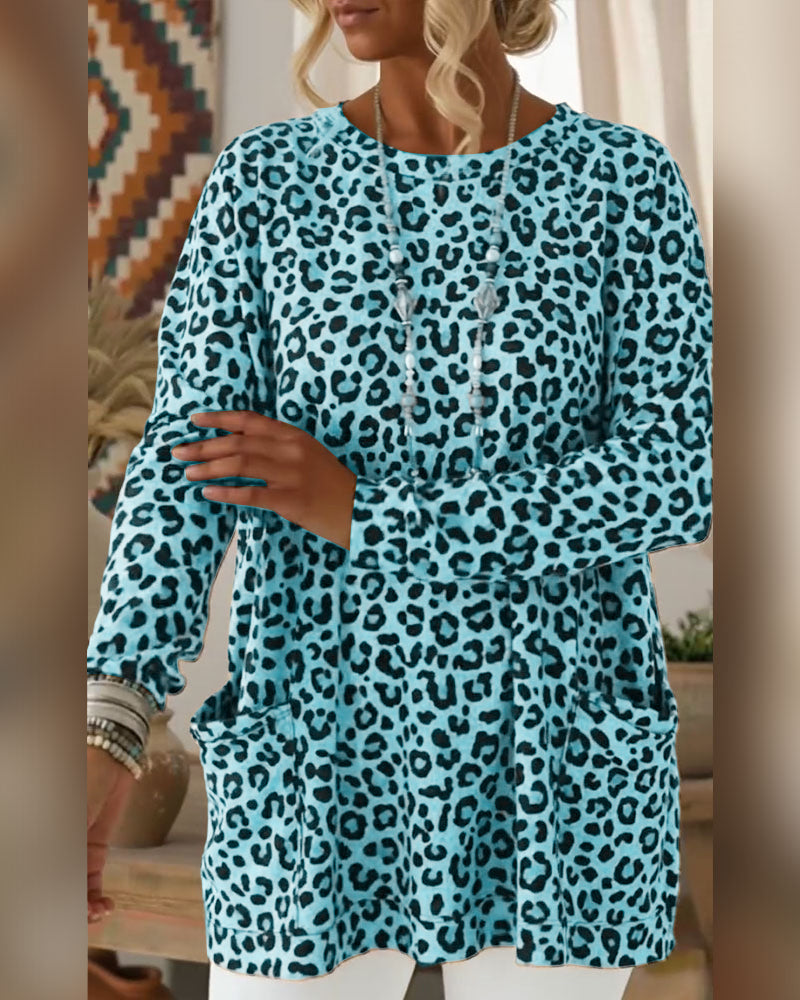 Calivelle - Longsleeve mit Leopard-Print und weicher Haptik