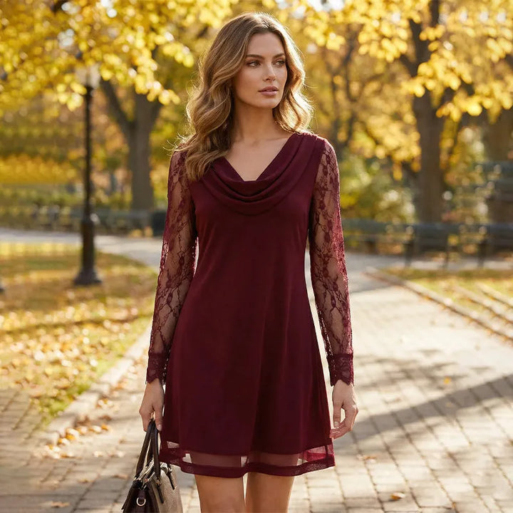 Zarellia - Elegantes Minikleid mit Spitzenärmeln