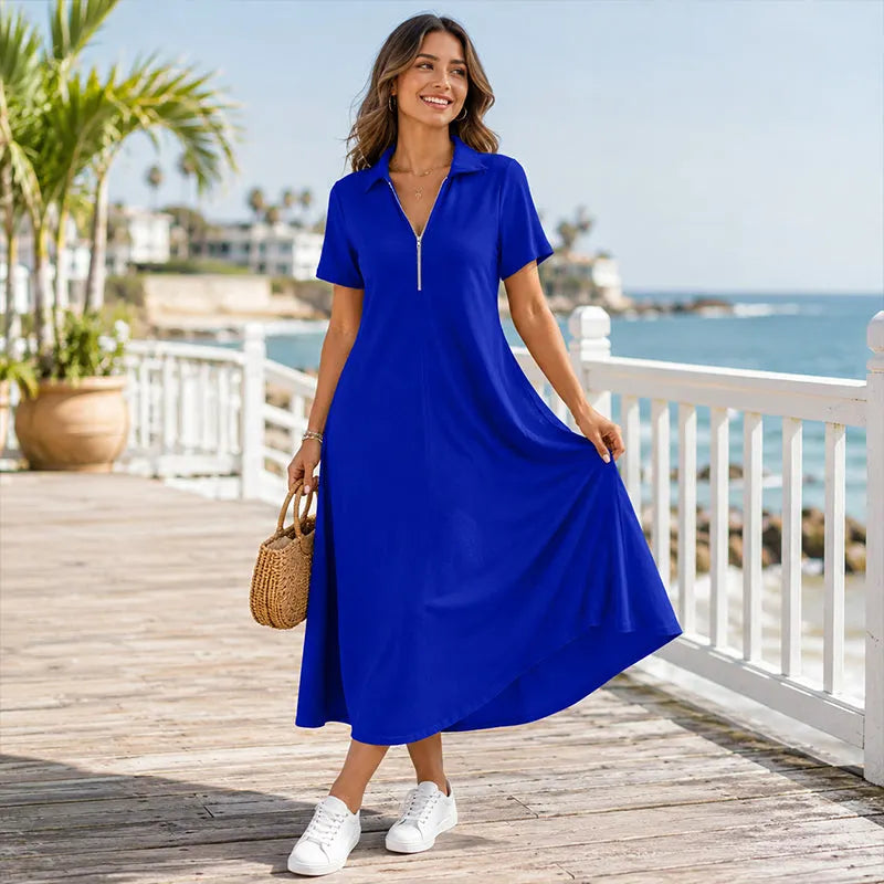 Primelle - Maxikleid mit weicher Haptik und Reissverschluss am Ausschnitt