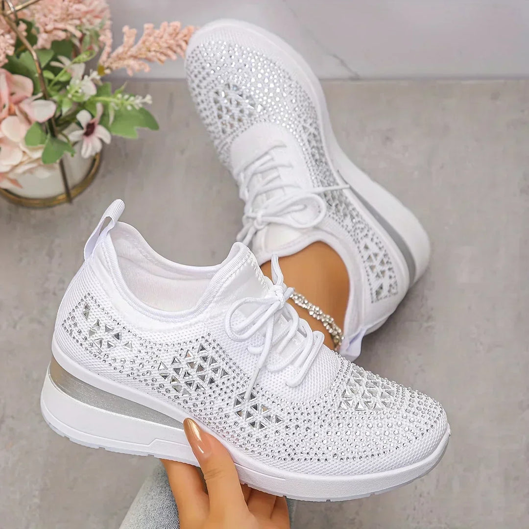 Lilia - mit Strass besetzte Keilsneaker