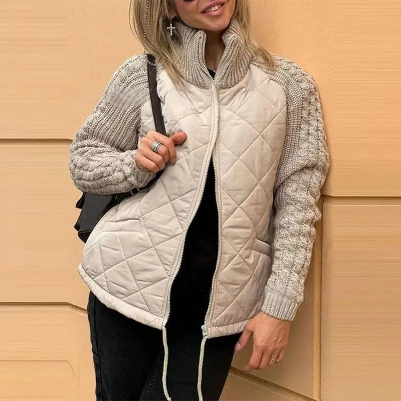 Corisanna - warme Strickjacke mit Reissverschluss vorne