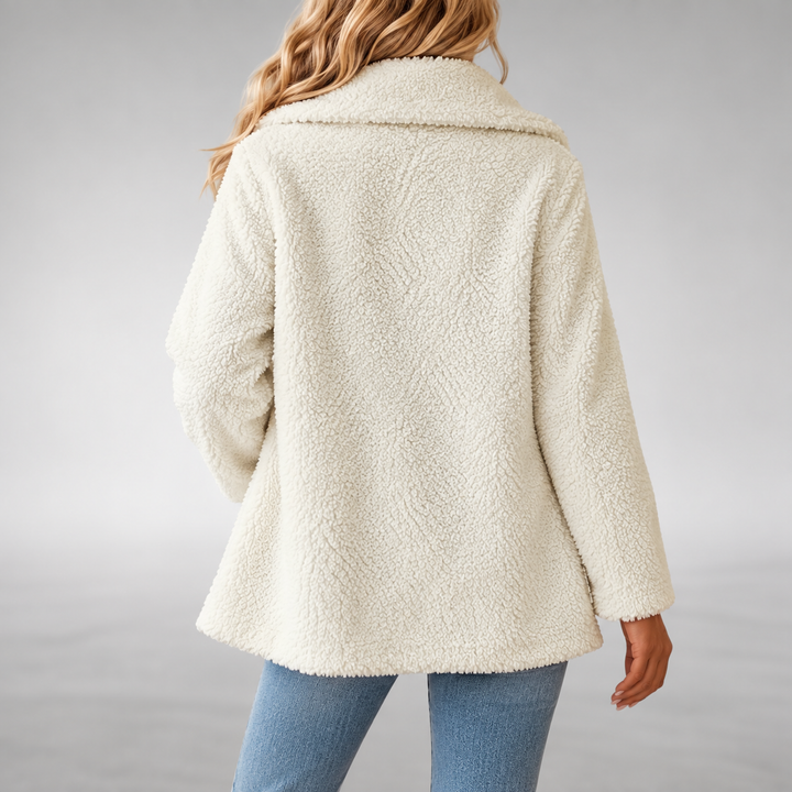 Aerona - Teddy-Mantel mit weichem Leopardprint