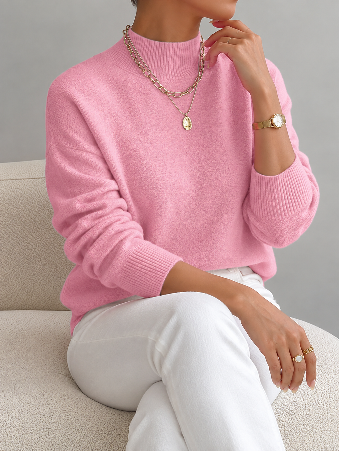 Jinty - Weicher-Touch Relaxed-Strickpullover