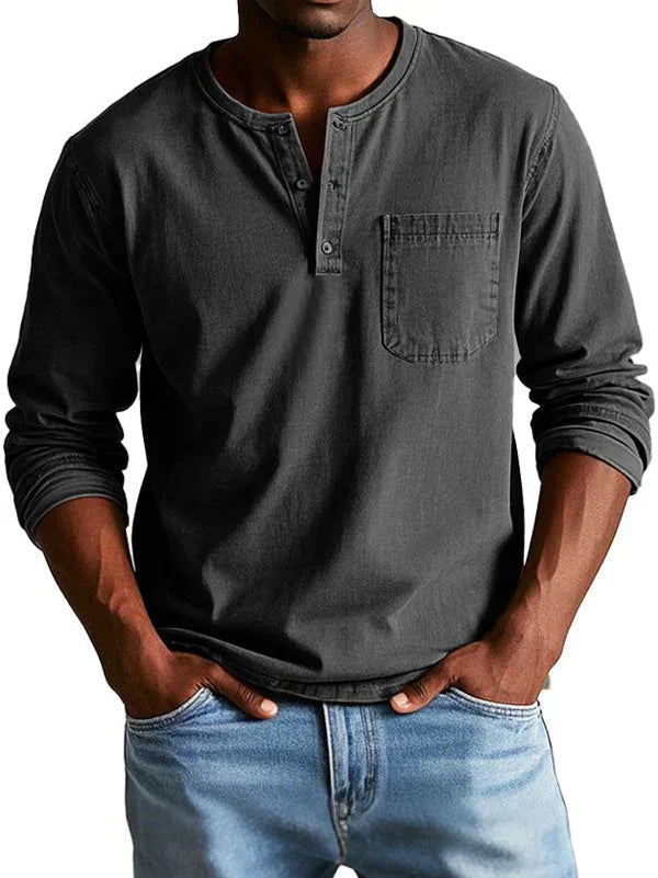 Emmett - Besonders weiches Henley-Shirt