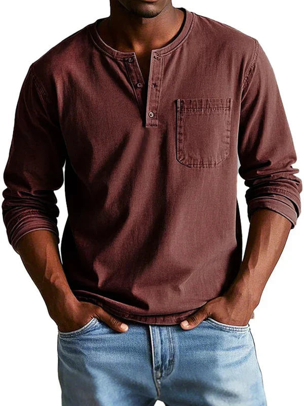 Emmett - Besonders weiches Henley-Shirt