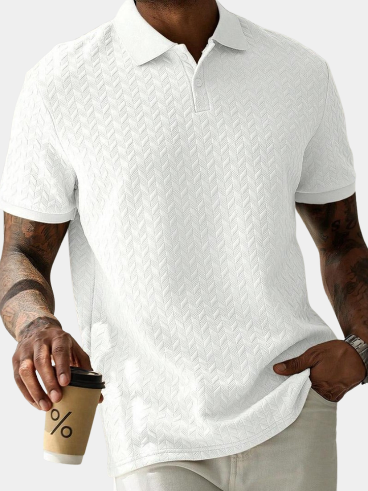 Halver - Strukturiertes Poloshirt