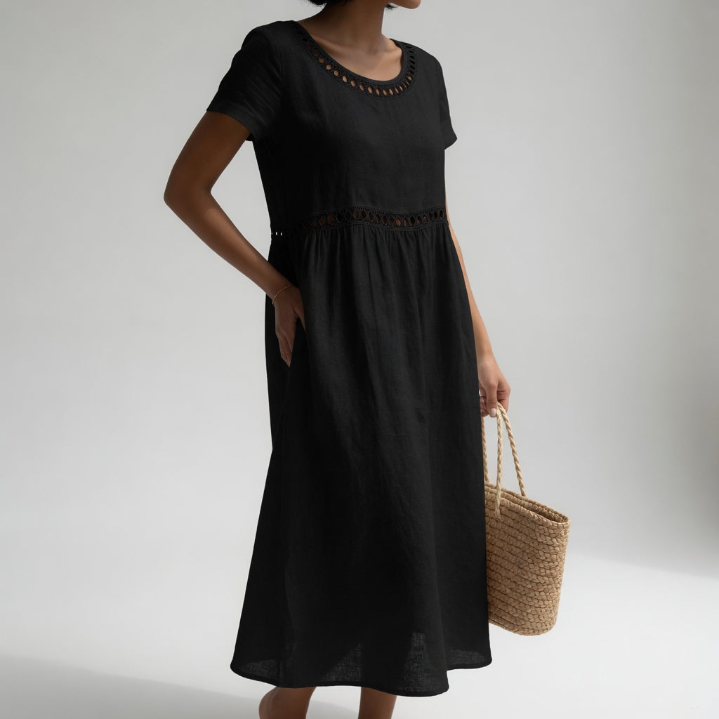 Ysoline - Besticktes Midikleid mit weichem Griff