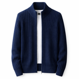 Cass - Strukturierter Cardigan mit Reissverschluss