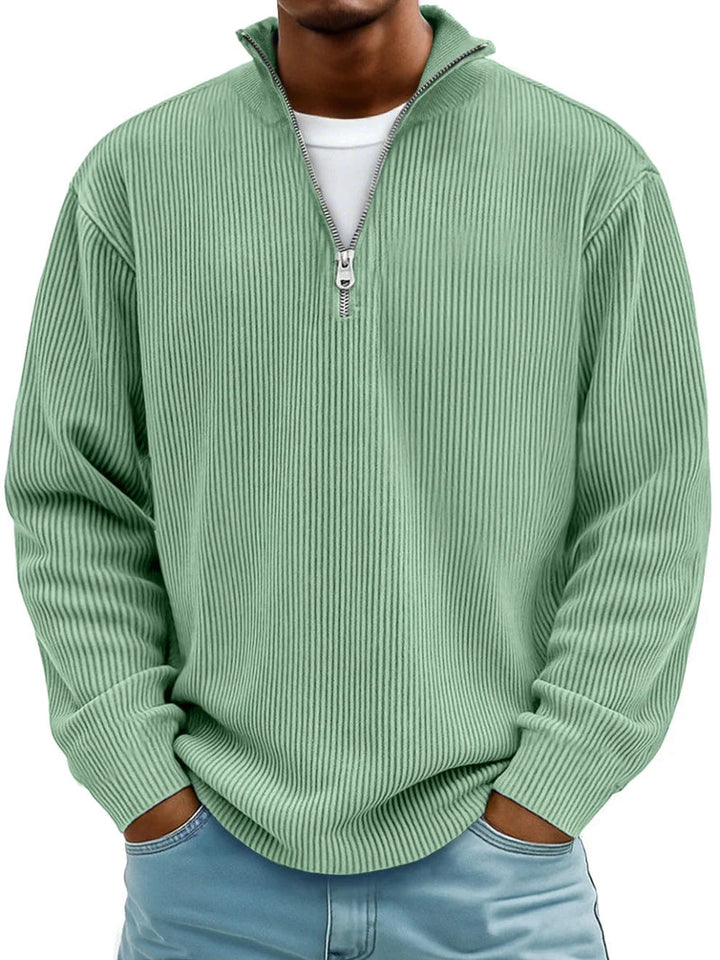 Blackden - Gestreifter Half-Zip-Pullover