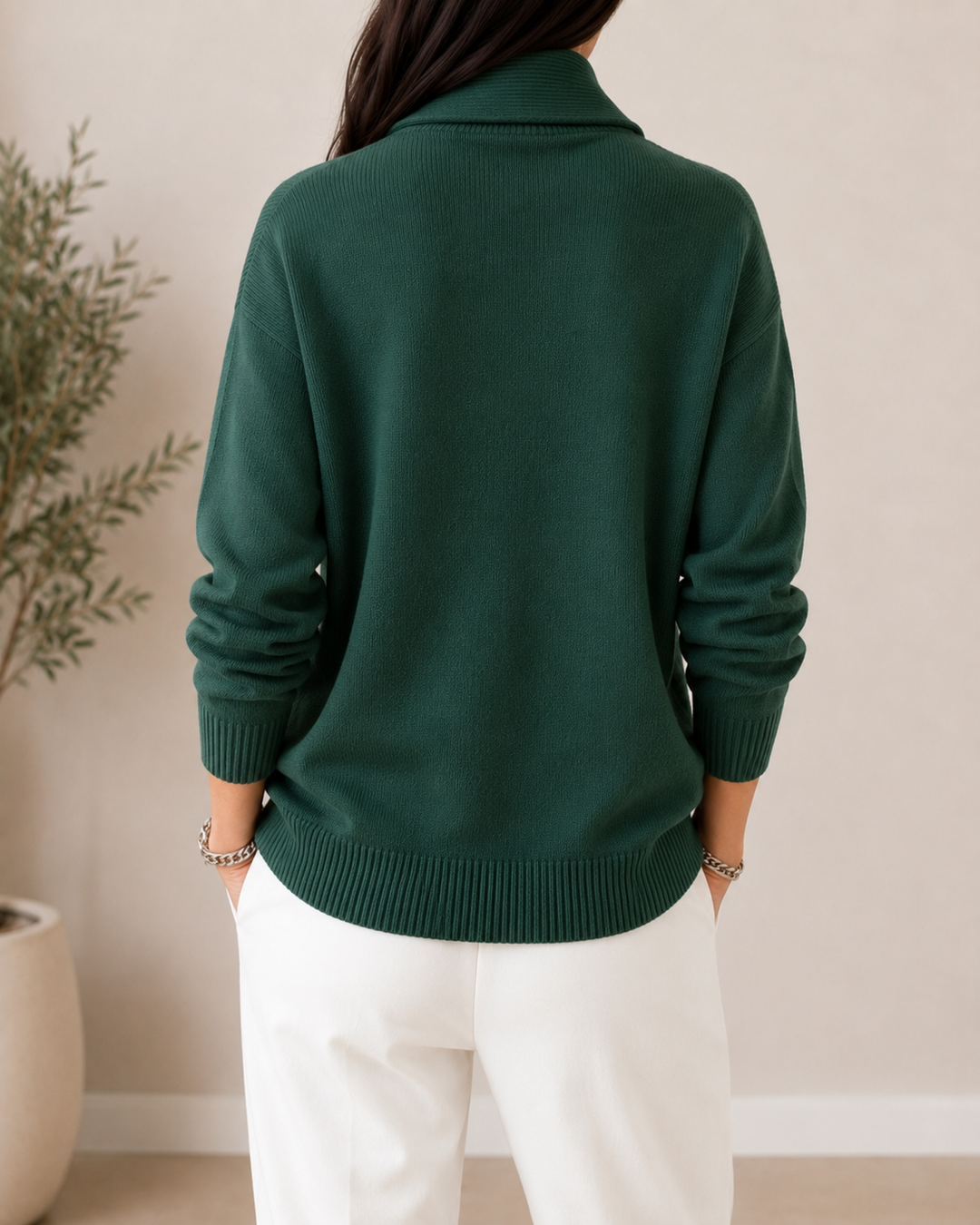 Amandina - Soft-Touch-Pullover mit V-Ausschnitt