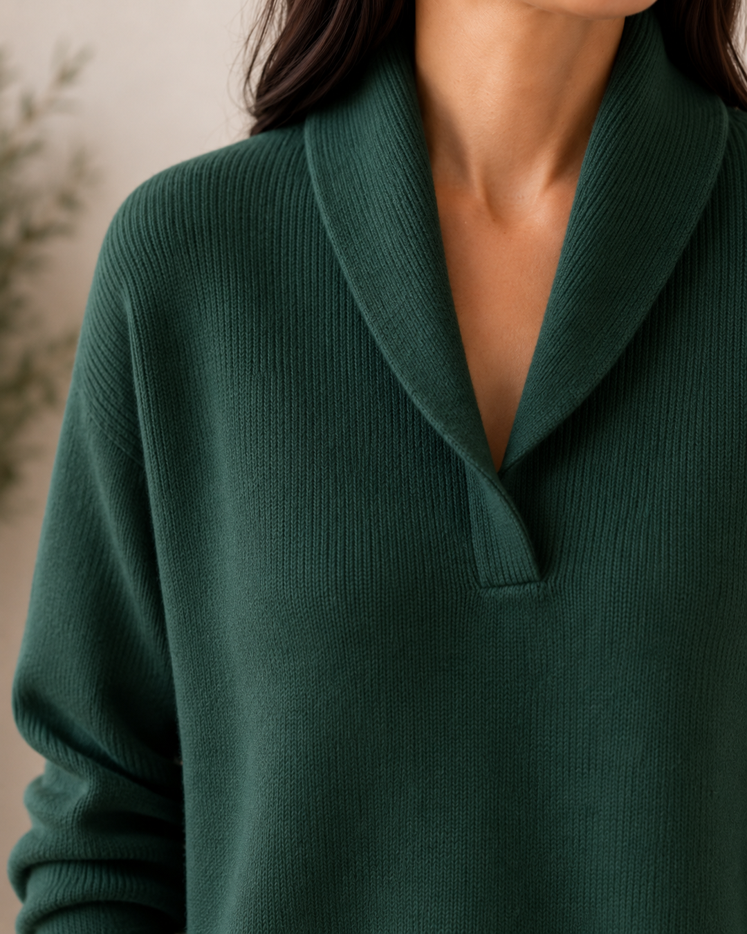 Amandina - Soft-Touch-Pullover mit V-Ausschnitt