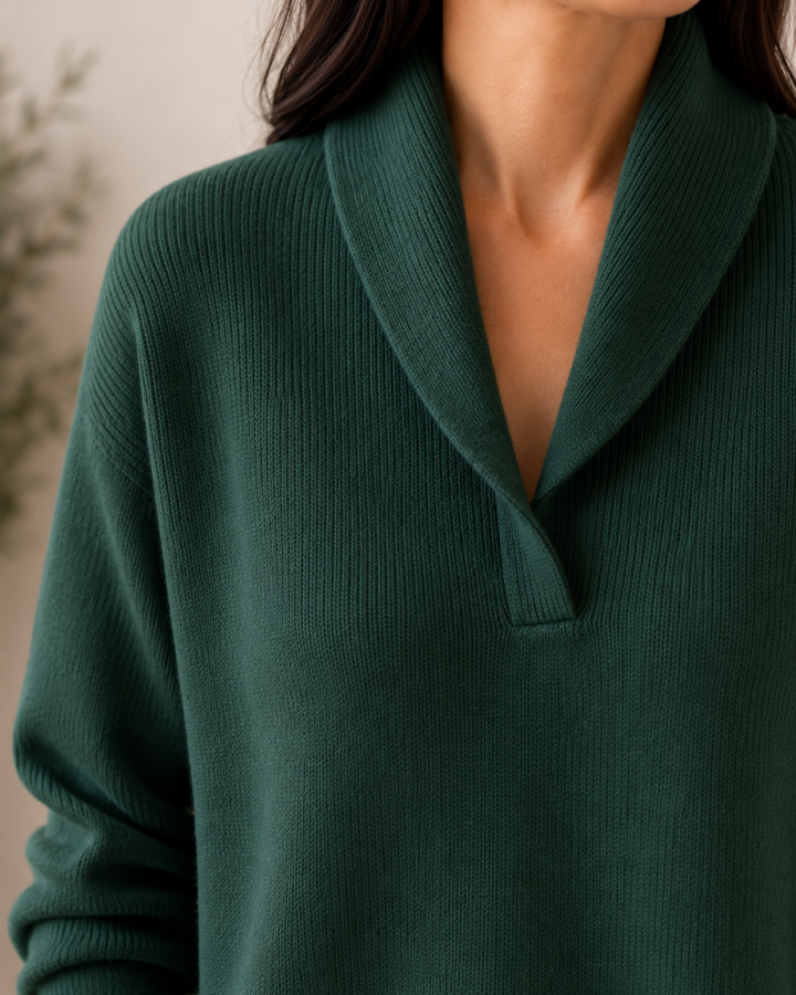 Amandina - Soft-Touch-Pullover mit V-Ausschnitt