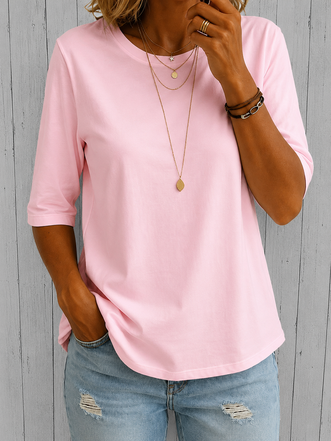 Isara - Soft-Touch Halbarm-T-Shirt