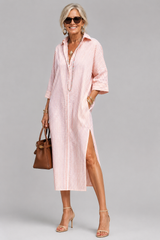 Rosabella - Knitterfreies Midikleid mit Gürtel