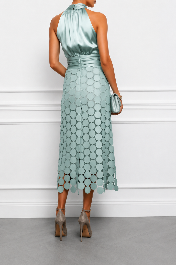 Amabel - Luxuriöses Neckholder-Midikleid