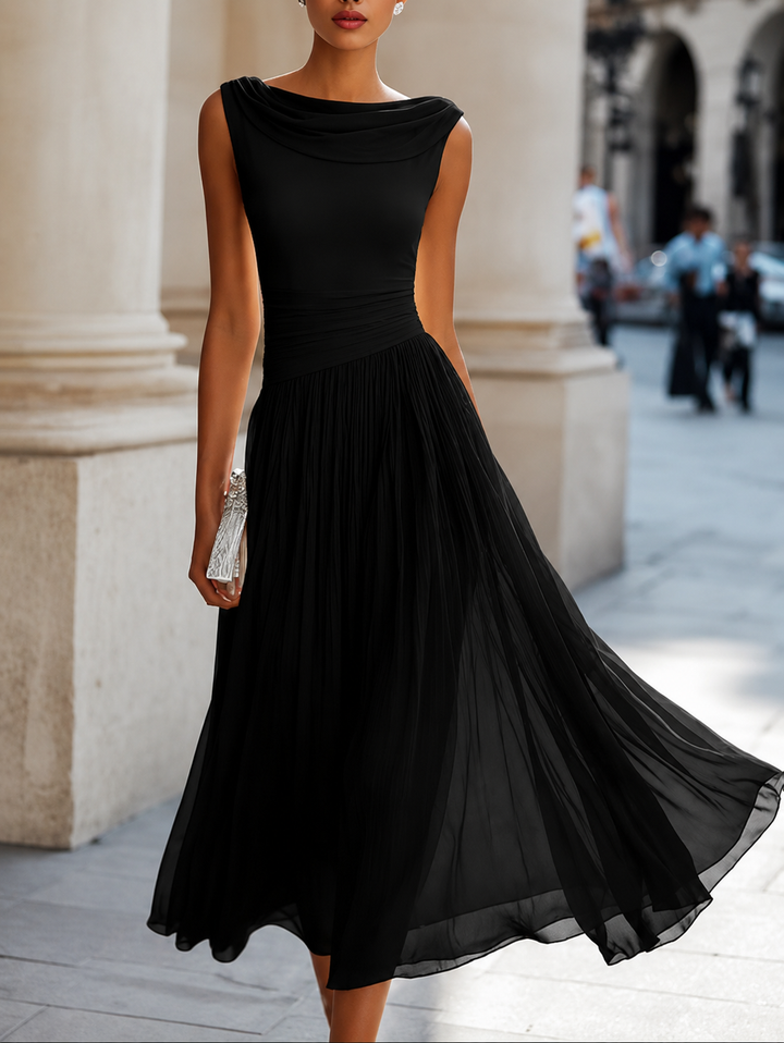 Carissa - elegantes, drapiertes Midikleid