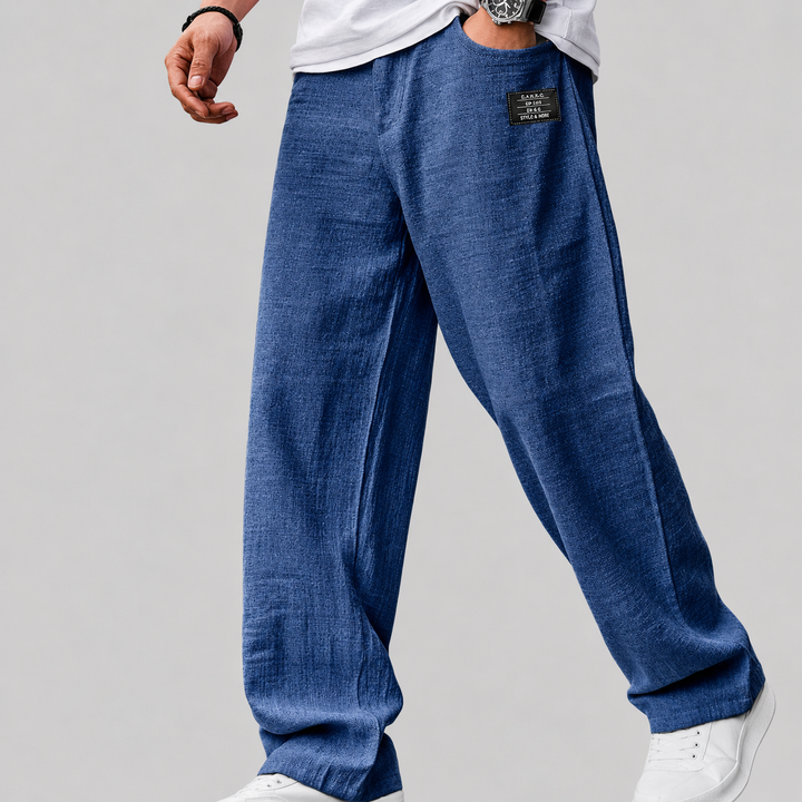 Ashwin - locker geschnittene Leinenhose