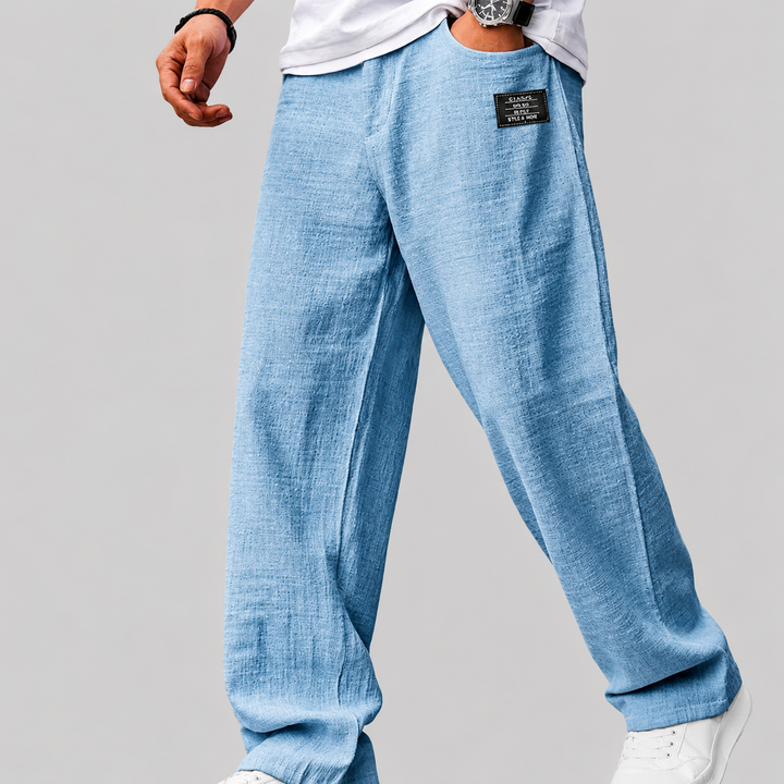 Ashwin - locker geschnittene Leinenhose