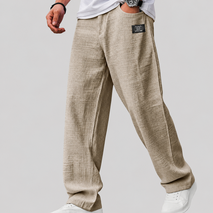 Ashwin - locker geschnittene Leinenhose