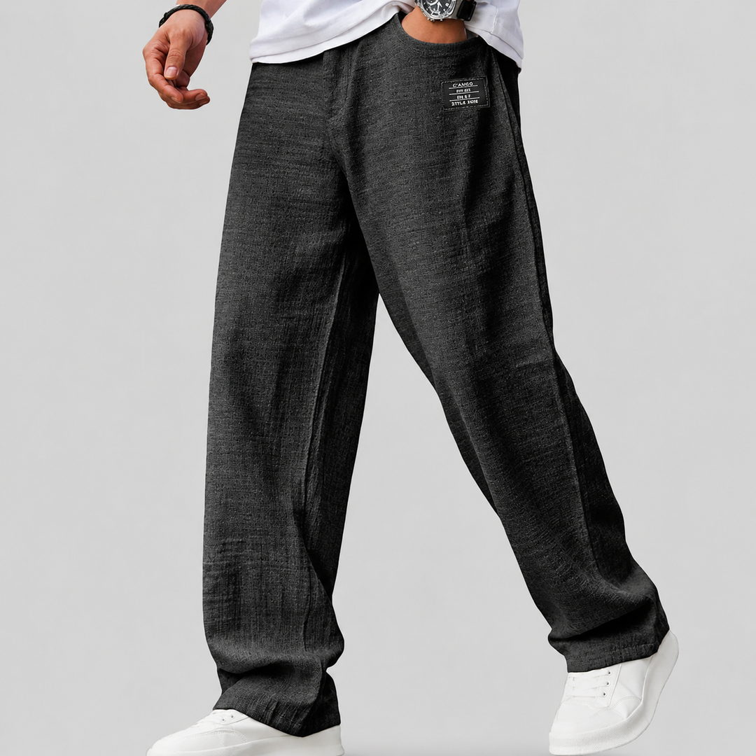 Ashwin - locker geschnittene Leinenhose