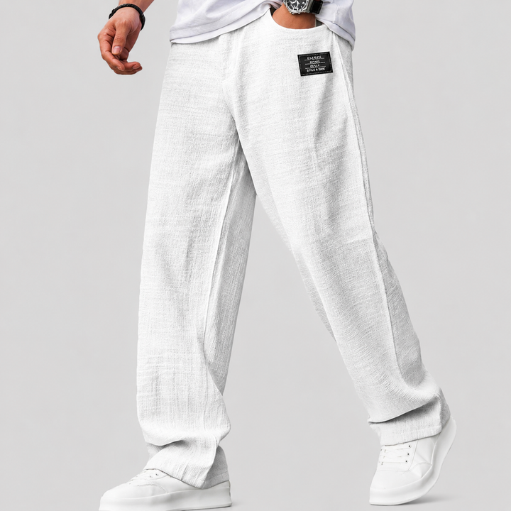 Ashwin - locker geschnittene Leinenhose