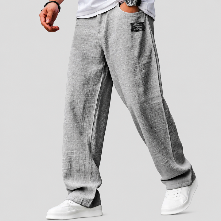 Ashwin - locker geschnittene Leinenhose