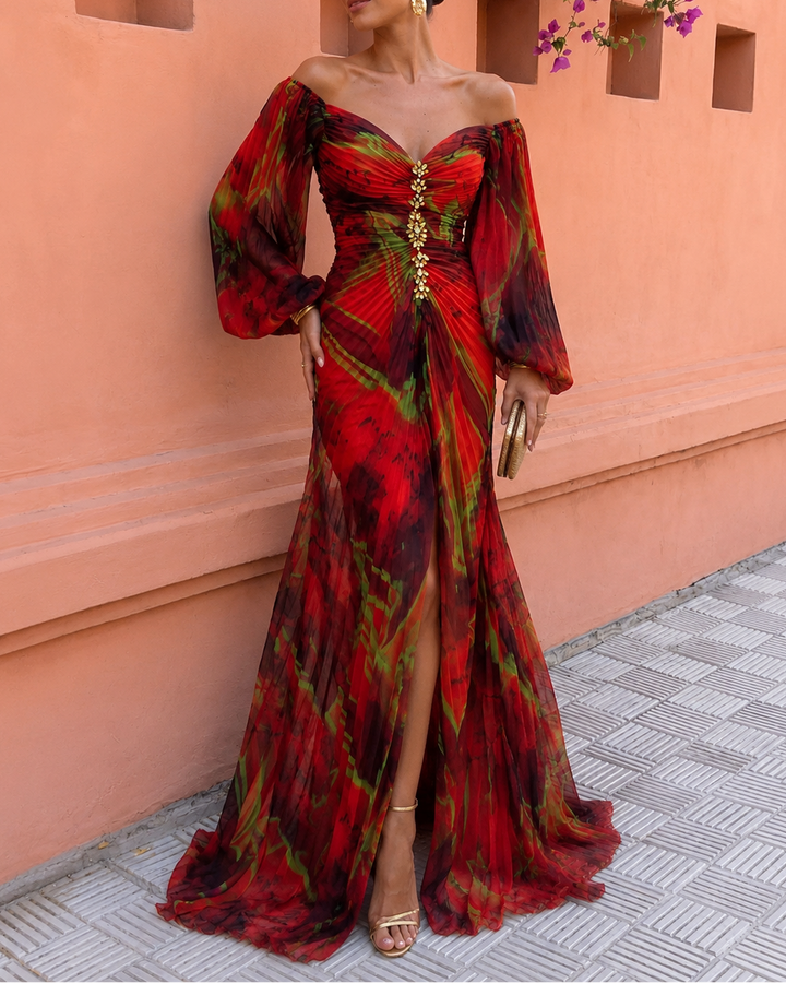 Avalora - Elegantes Maxikleid mit Blumenmuster