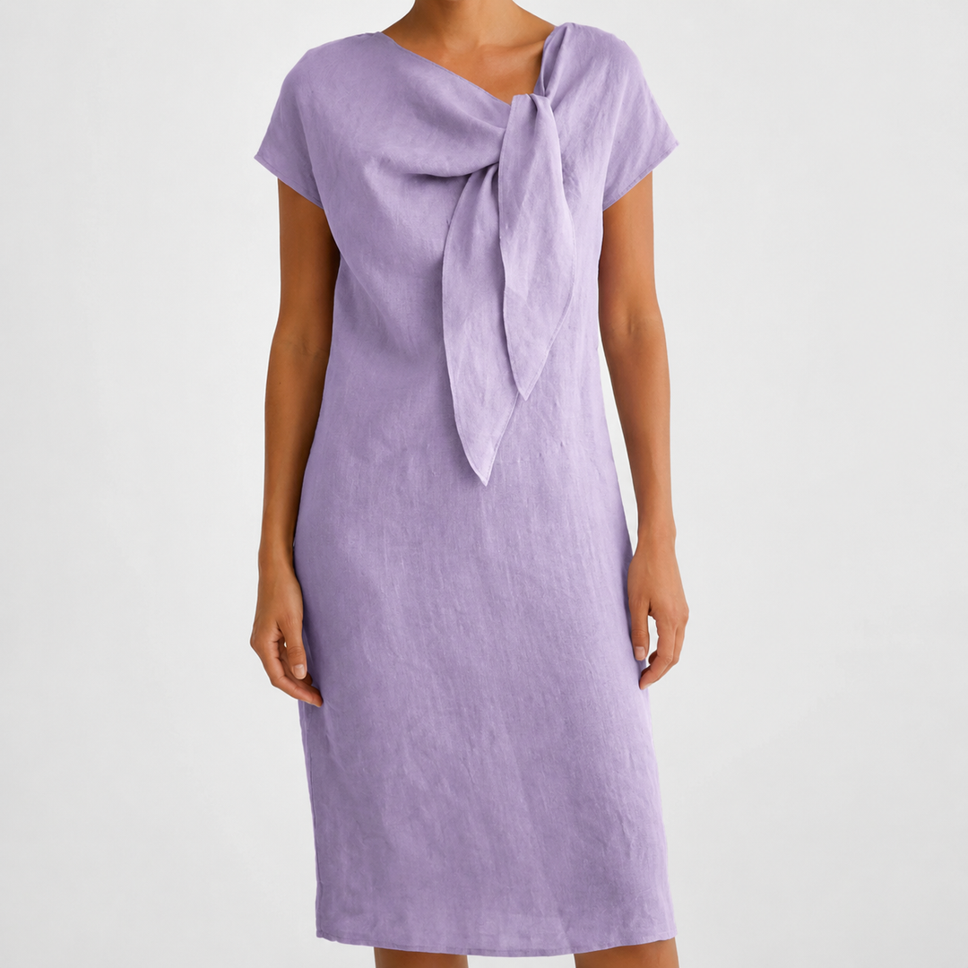Elissara - Luftiges Kleid mit Schleifenkragen