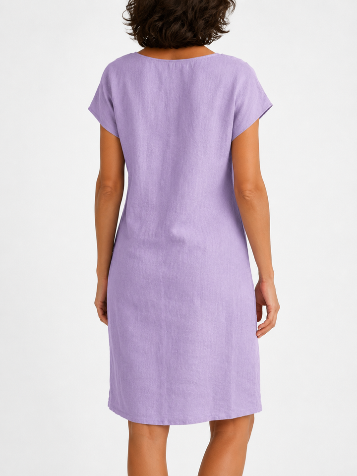 Elissara - Luftiges Kleid mit Schleifenkragen