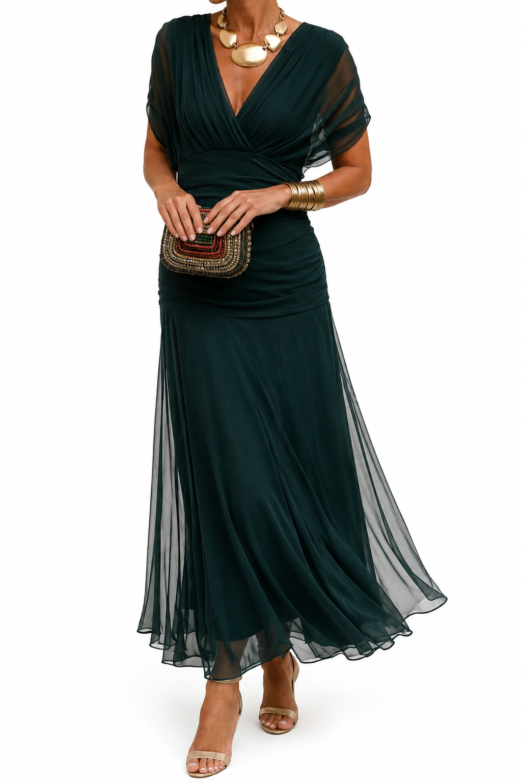 Solavelle - schulterfreies Soft-Touch-Meerjungfrau-Kleid