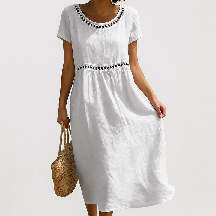 Ysoline - Besticktes Midikleid mit weichem Griff