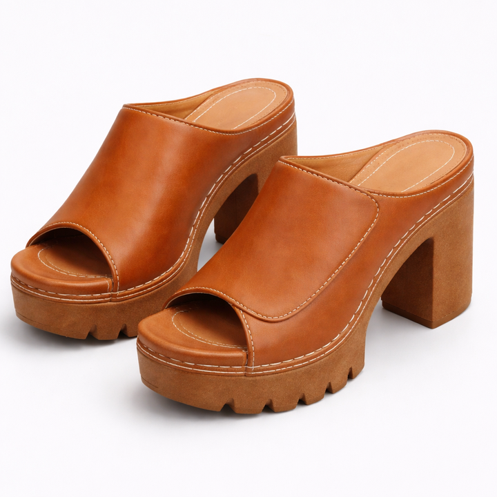 Melisande - Polierte Plateau-High Heels