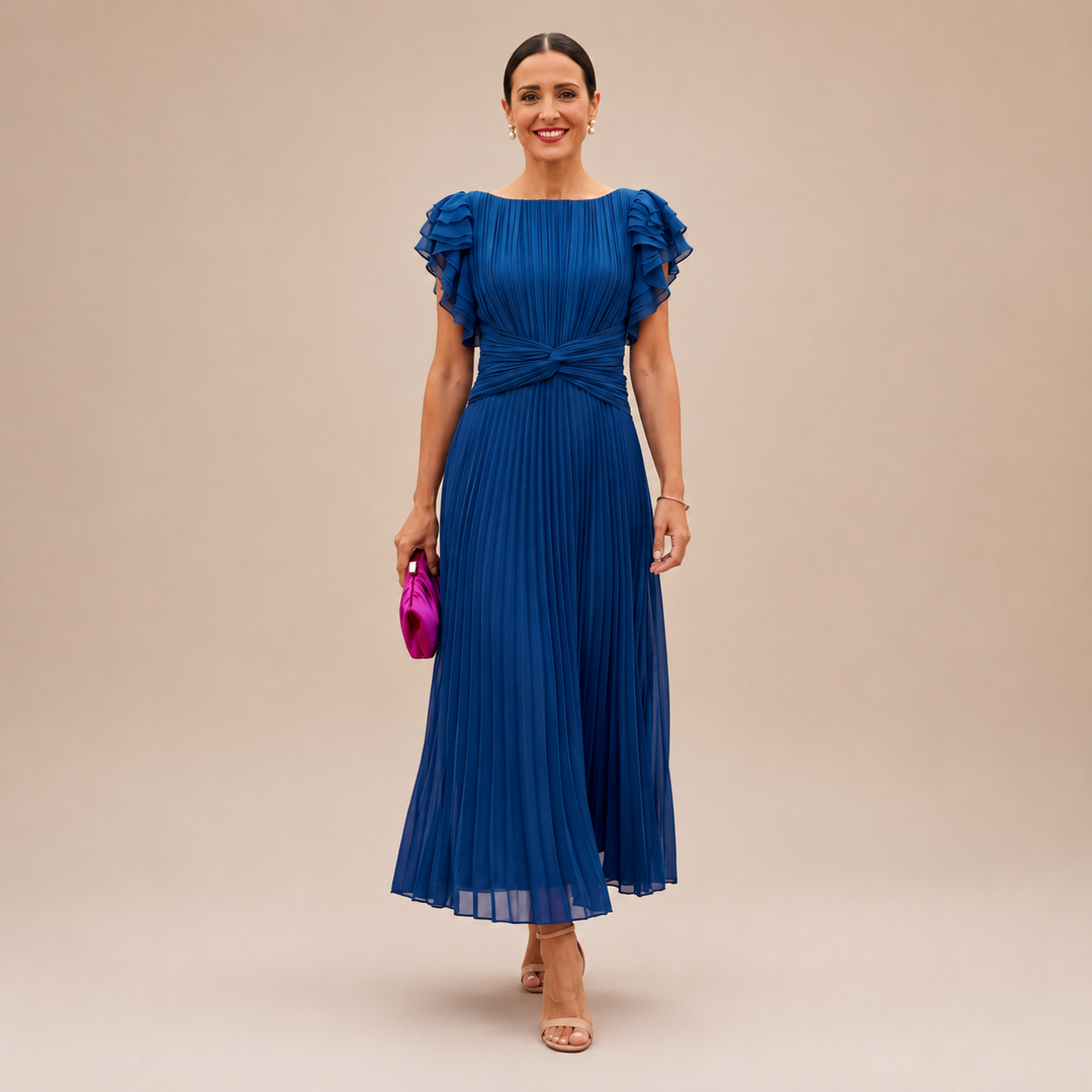 Novalie - Fließendes Plissee-Maxikleid