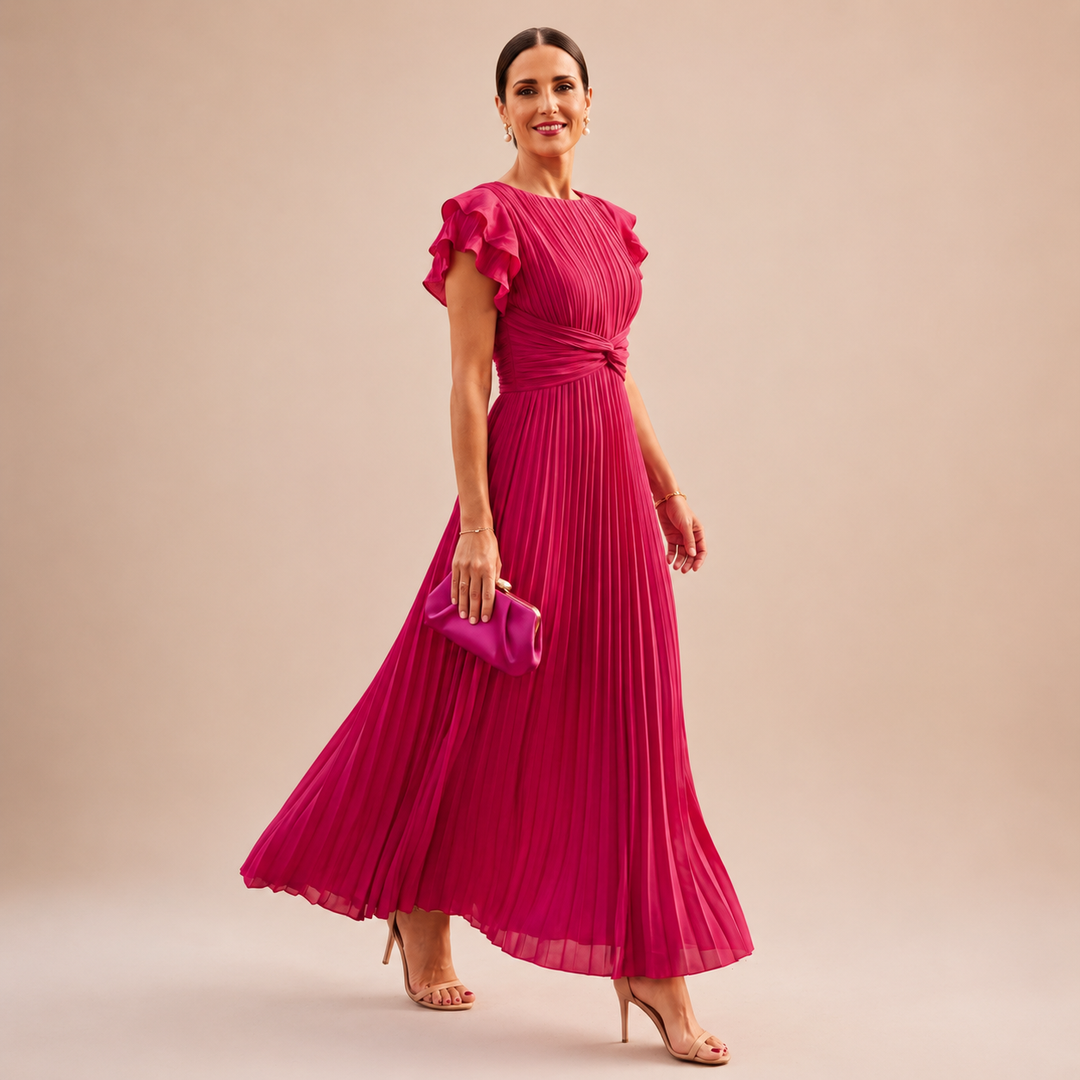 Novalie - Fließendes Plissee-Maxikleid