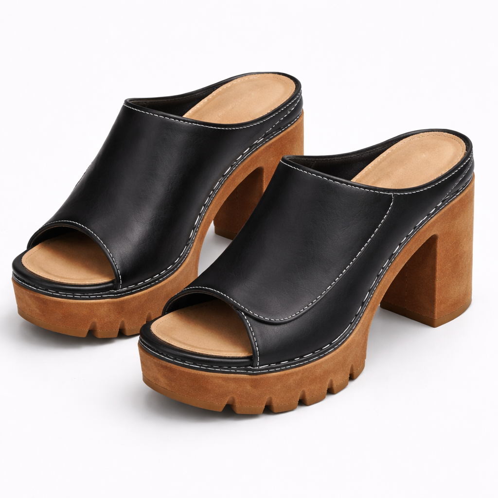Melisande - Polierte Plateau-High Heels