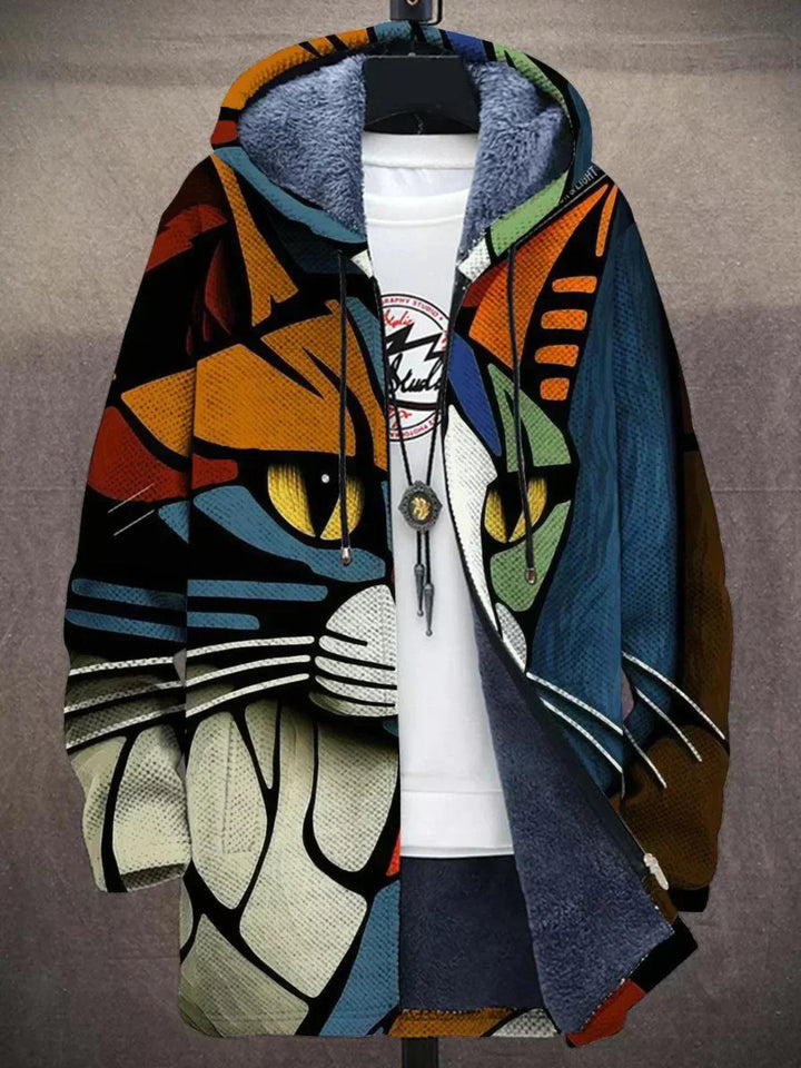 Barden - plüschgefütterte Colourblock-Kapuzenjacke