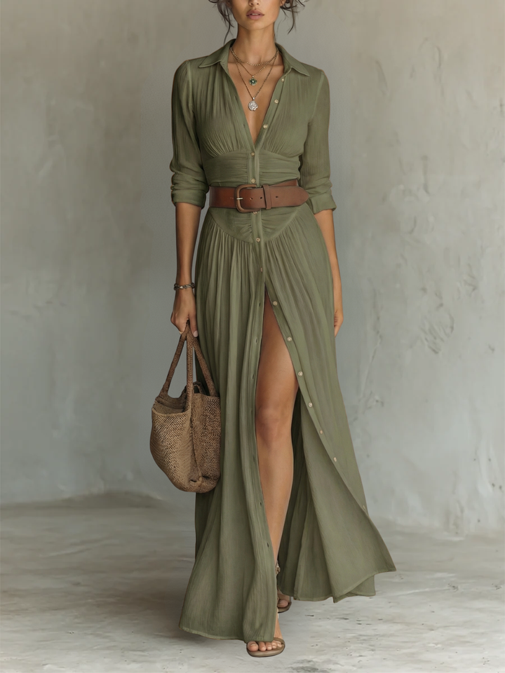 Melusine - Leichtes Maxikleid mit Gürtel