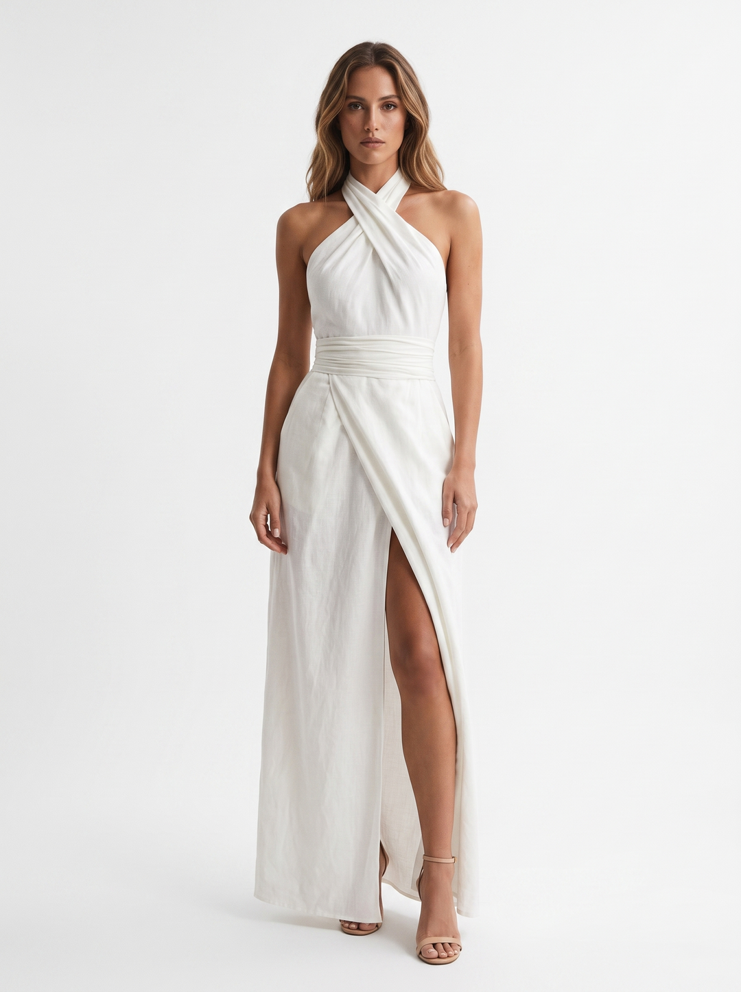 Novalyn - Skulpturales Neckholder-Abendkleid