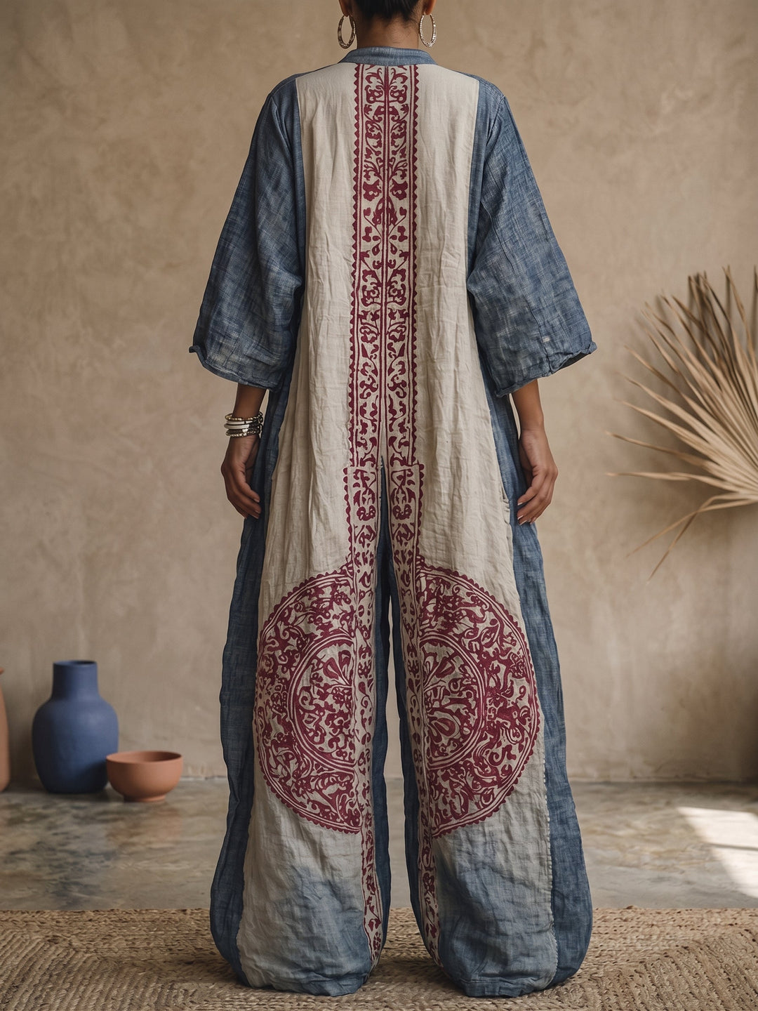 Melantha - Jumpsuit mit Vintage-Print und weicher Haptik