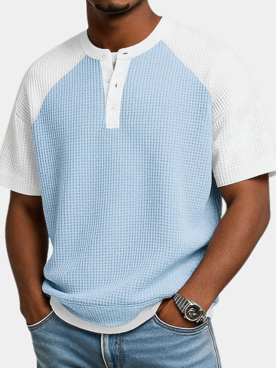 Arbor - Strukturiertes Waffelstrick-Poloshirt