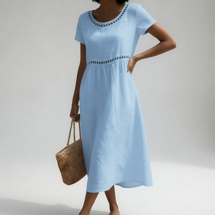 Ysoline - Besticktes Midikleid mit weichem Griff
