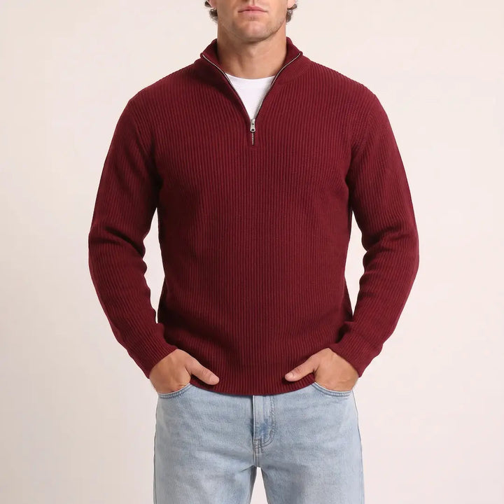 Beadlow - Weichgriffiger Halbzip-Pullover