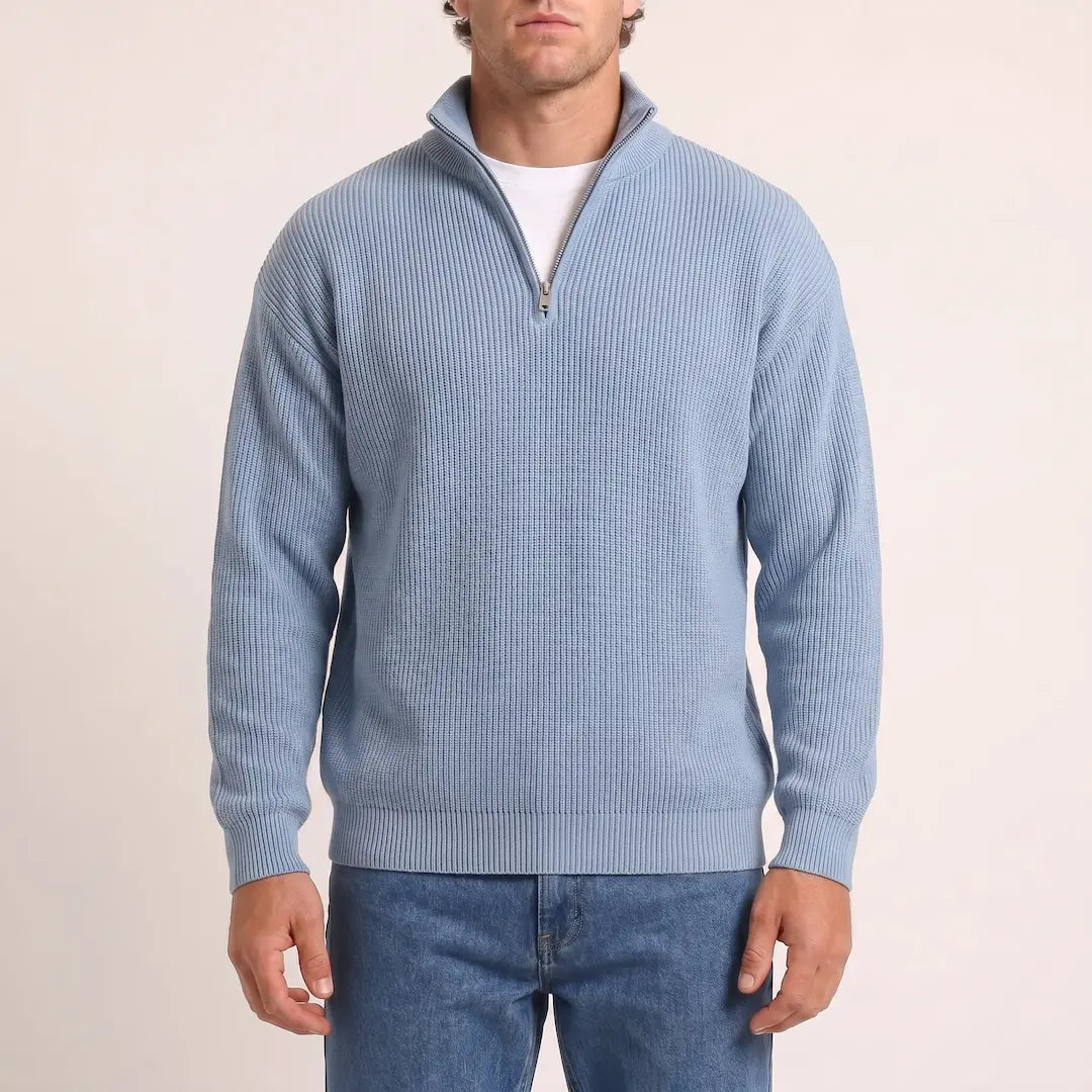 Beadlow - Weichgriffiger Halbzip-Pullover