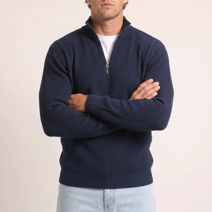 Beadlow - Weichgriffiger Halbzip-Pullover
