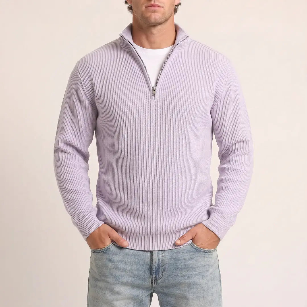 Beadlow - Weichgriffiger Halbzip-Pullover
