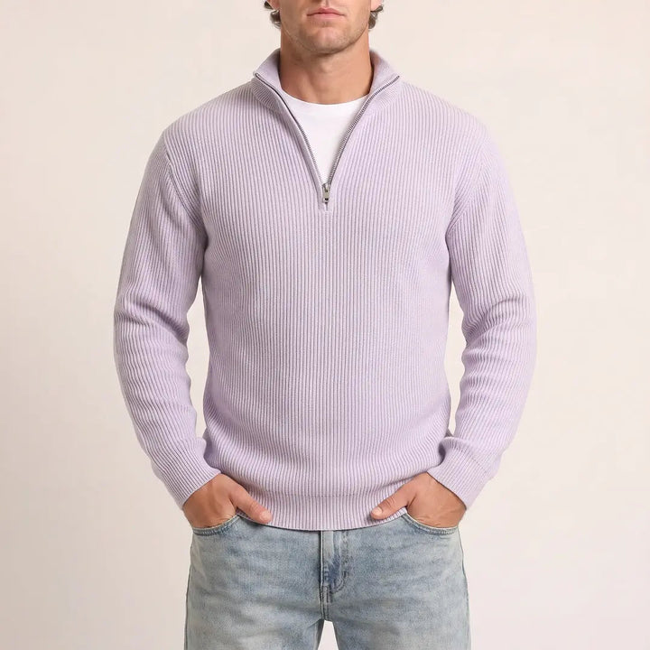 Beadlow - Weichgriffiger Halbzip-Pullover