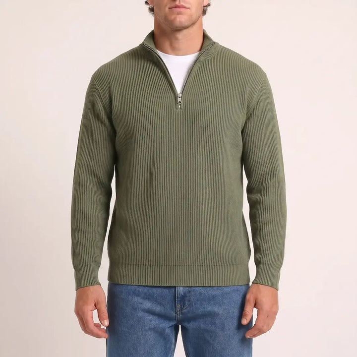 Beadlow - Weichgriffiger Halbzip-Pullover