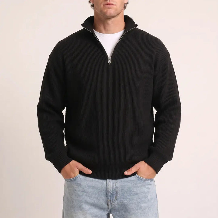 Beadlow - Weichgriffiger Halbzip-Pullover